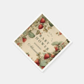 Cottage Strawberry Woodland Baby Shower Serviette (Ecke)