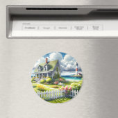 Cottage With View Of The Lighthouse Magnet (In Situ (Geschirrspüler))