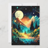 Cottagecore Adventure erwartet Geburtstag Einladung (Rückseite)