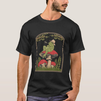 Cottagecore Aesthetic Frog Goblincore Mushroom Toa T-Shirt
