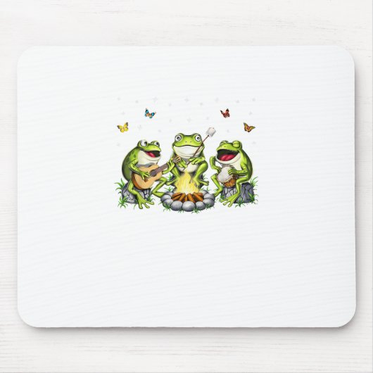 Cottagecore Aesthetic Frogs Camping Forest Goblinc Mousepad (Vorne)