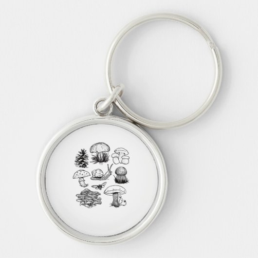 Cottagecore Aesthetic Goblincore Mushroom Snail Schlüsselanhänger (Vorne)