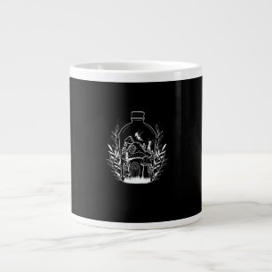 Cottagecore-Ästhetik Flaschen-Pilz-Haus Fee Jumbo-Tasse