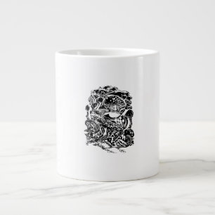 Cottagecore-Ästhetik-Frosch-Pilz-Goblincore-Kunst Jumbo-Tasse