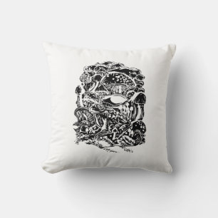 Cottagecore-Ästhetik-Frosch-Pilz-Goblincore-Kunst Kissen
