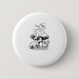 Cottagecore-Ästhetik-Frosch-Pilz-Kröte-Goblincor Button