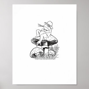 Cottagecore-Ästhetik-Frosch-Pilz-Kröte-Goblincor Poster