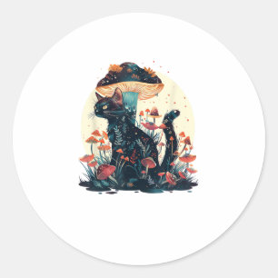 Cottagecore-Ästhetik Goblincore Pilz Fairycor Runder Aufkleber