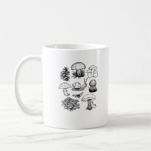 Cottagecore-Ästhetik Goblincore Pilz Schnecke Kaffeetasse