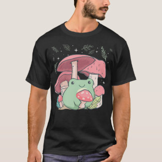 Cottagecore-Ästhetik Kawaii-Frosch umarmt einen Pi T-Shirt