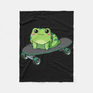 Cottagecore-Ästhetik Kawaii Skateboarding Frosch S Fleecedecke