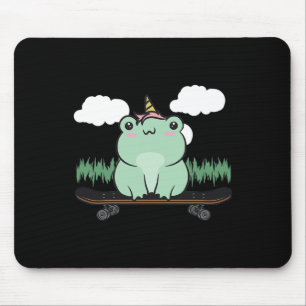 Cottagecore-Ästhetik Kawaii Süße Skateboard Fahren Mousepad