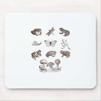 Cottagecore-Ästhetik Pilz Akademie Frosch Gobli Mousepad