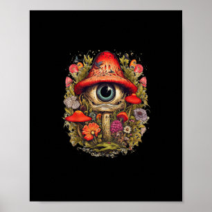 Cottagecore-Ästhetik-Pilz-Goblincore-Design Poster