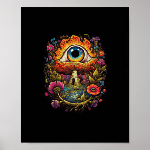Cottagecore-Ästhetik Pilz Goblincore Einfach S Poster