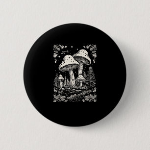 Cottagecore-Ästhetik Pilz Goblincore Mykologie Button