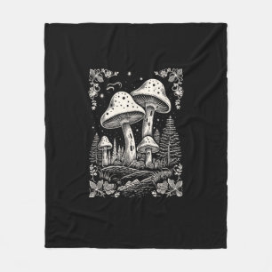 Cottagecore-Ästhetik Pilz Goblincore Mykologie Fleecedecke