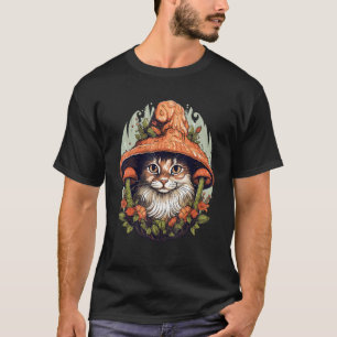 Cottagecore-Ästhetik-Pilz-Katze Pilz T-Shirt