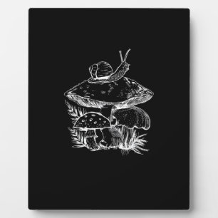 Cottagecore-Ästhetik-Pilz-Schnecke-Pilze-Goblinc Fotoplatte