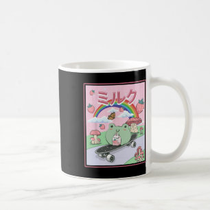 Cottagecore-Ästhetik-Skateboard-fahrender Frosch t Kaffeetasse