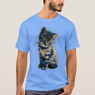 CottageCore Ästhetische Niedliche Kitten Illustrat T-Shirt