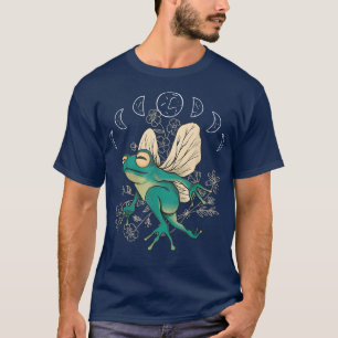 Cottagecore Ästhetischer Frosch Fairy Celestial Mo T-Shirt