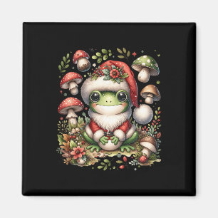 CottageCore Ästhetischer Frosch Weihnachtsmuschel  Magnet