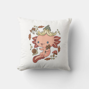 Cottagecore Axolotl Ästhetik Pilze Niedlich Goblin Kissen