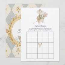 Cottagecore-Baby-Party-Bingo-Spiel