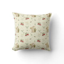 Cottagecore Beige Botanisch Roter Pilz Wald