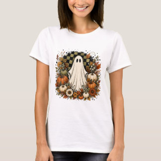 Cottagecore-Blumen-Geister-Kürbis T-Shirt