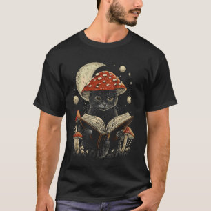 Cottagecore-Blumen-Sommer-Camping-Hippie-Katze T-Shirt