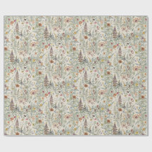 Cottagecore-Blumen-Wildblumen-Geschenkpapier