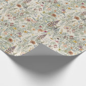 Cottagecore-Blumen-Wildblumen-Geschenkpapier Geschenkpapier (Ecke)