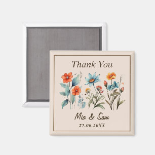 Cottagecore-Blumendesign-Dankeschön-Magnete Magnet