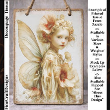Cottagecore Blumenfee-Porträt FK1R Decoupage