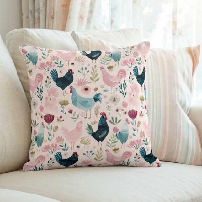 Cottagecore-Blumenhuhn Kissen (Von Creator hochgeladen)