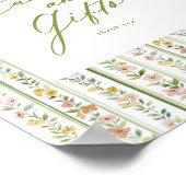 Cottagecore Blumenkarten Geschenke Brautparty Poster (Ecke)