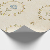 Cottagecore-Blumenmuster Geschenkpapier (Ecke)