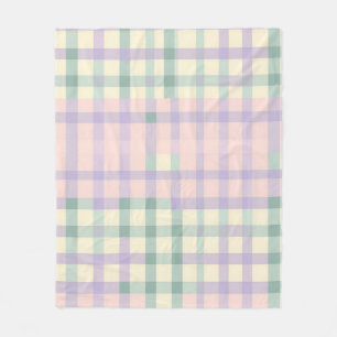 Cottagecore-Buffalo-Karo Pastell-Frühling Gemütlic Fleecedecke