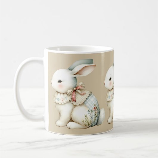 Cottagecore Bunny Charm Kaffeetasse (Links)