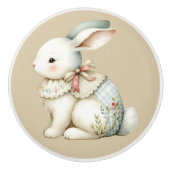 Cottagecore Bunny Charm Keramikknauf (Vorderseite)