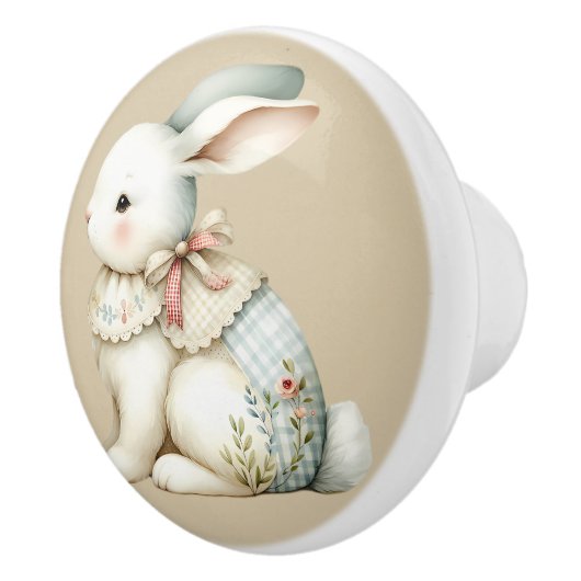 Cottagecore Bunny Charm Keramikknauf (Rechts)