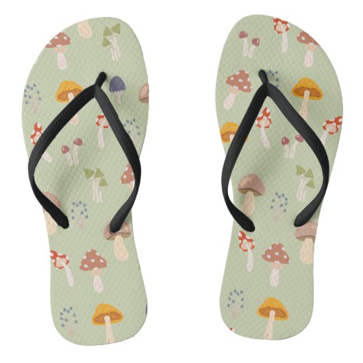 Cottagecore Buntes Pilzmuster Badesandalen (Fußbett)