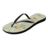 Cottagecore Buntes Pilzmuster Badesandalen (Schrägansicht)