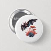 Cottagecore Butterflies Bats Mushroom Goblincore Button (Vorne & Hinten)