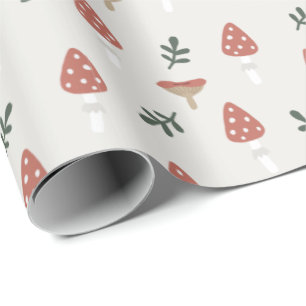 Cottagecore-Dekor Pilzmuster-Geschenk Geschenkpapier