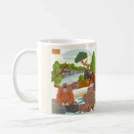Cottagecore-Dschungel-Tiere-Kaffeetasse - Süße Saf Kaffeetasse