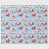 Cottagecore Erdbeer-Muster Geschenkpapier (Flach)