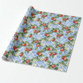 Cottagecore Erdbeer-Muster  Geschenkpapier (Ungerollt)